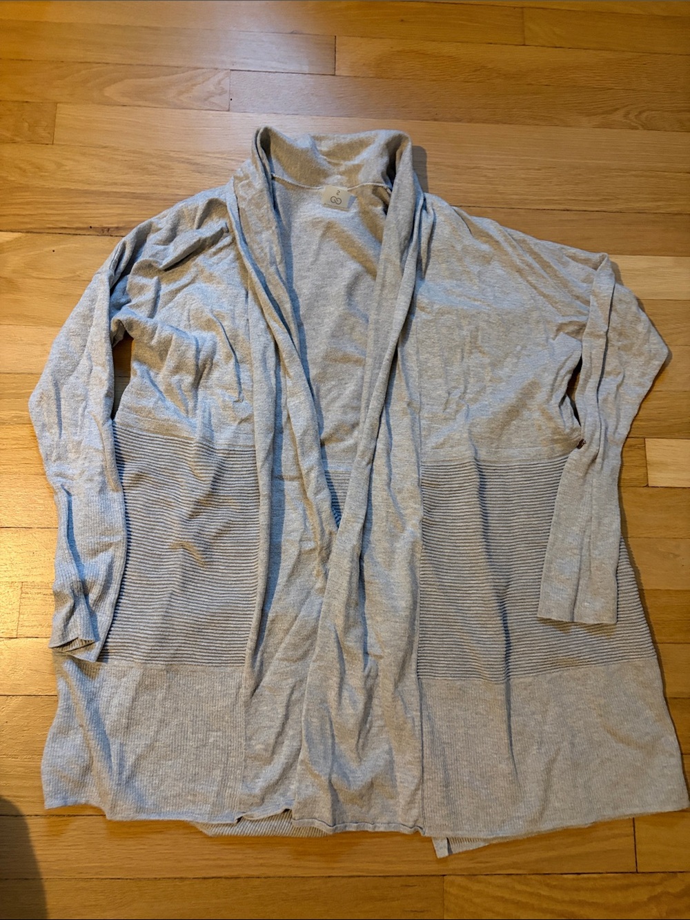 Calia Light Gray Open-Front Women's Cardigan Sweater